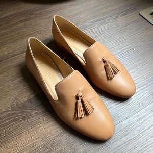 100% leather tassel loafers